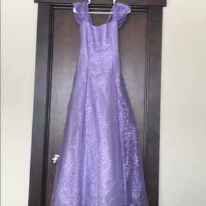 Pretty purple prom dress with sparkles